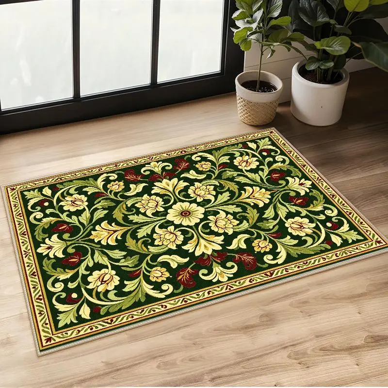 VIKAMA Boho Geometric Diamond Crystal Velvet Rug, 8 Assorted Designs, Non-Slip Washable Area Rug