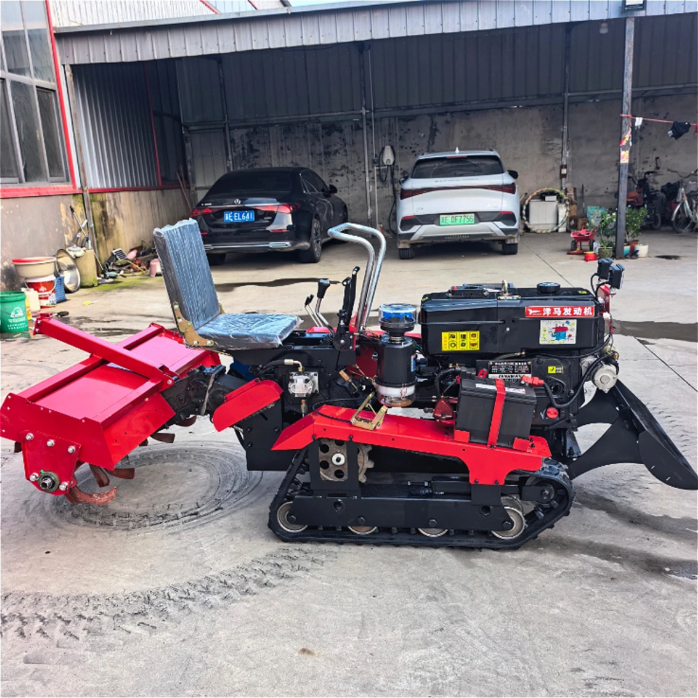 For Sale: Top-quality, Brand-new Tracked Rotary Tiller; Compatible with Various Attachments Such As Plows and Excavators.