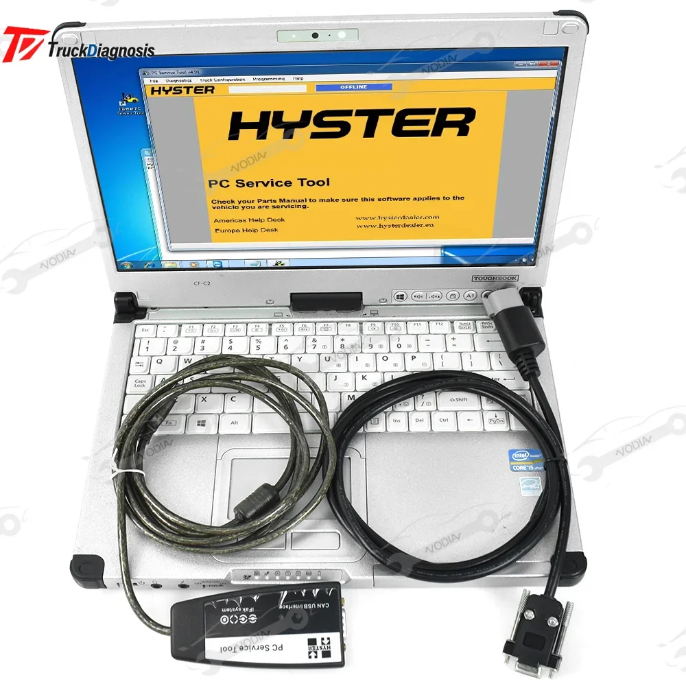 

CFC2 laptop for Hyster Yale PC Service Tool Kit with Ifak System CAN USB interface hyster yale forklift diagnostic