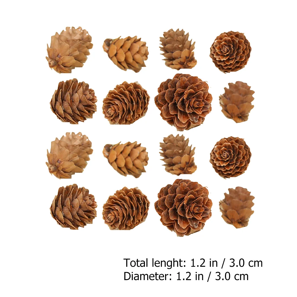 Songhwa Photo Props Christmas Pine Cones Artificial Ornament Wooden Mini Hanging Ornaments Decor Vines