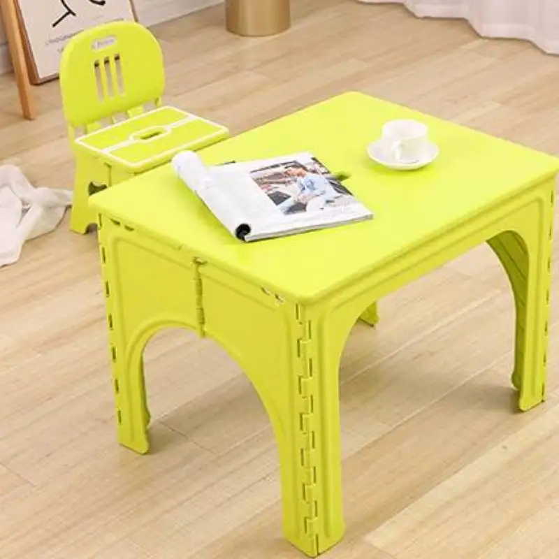 2022 New Baby Folding Dining Table Chair Set Children Household Plastic  Writing Desk Outdoor Portable Tables игровое кресло