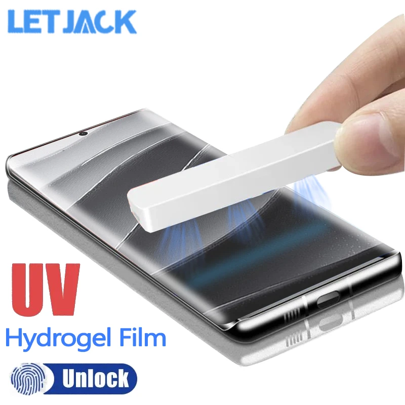 

Full Curved UV Light Hydrogel Film for Xiaomi Redmi Note 14 13 Pro Plus 5G 4G Screen Protector for Poco X7 Civi 2 3 4 Pro Film