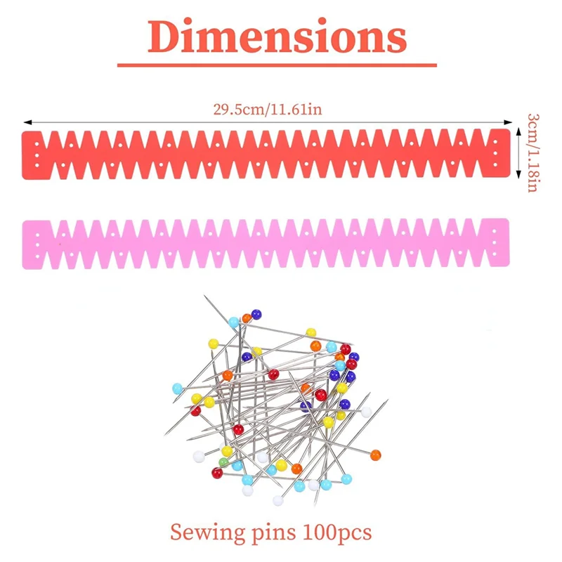 ABGR-실리콘 플렉스 헤머 도구 4개, 곡선형 밑단용 핫 프레스, 내열성 눈금자 재봉 도구