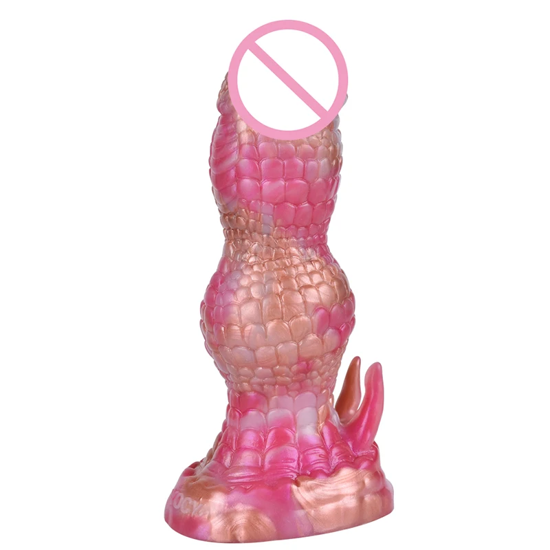 18.3*5.6cm Fantasy Dragon Scaly Dog Dildo Glow in Dark G Spot Dick Women Masturbator Adult Sex Toys for Pussy Anal Masturbation