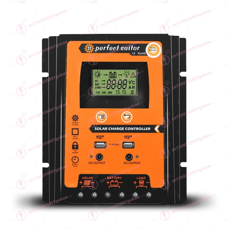 

Автомобильный контроллер солнечной зарядки на заказ, 12В/24В, высокомощный 70А, для фотоэлектрических систем генерации энергии, ШИМ-контроллер