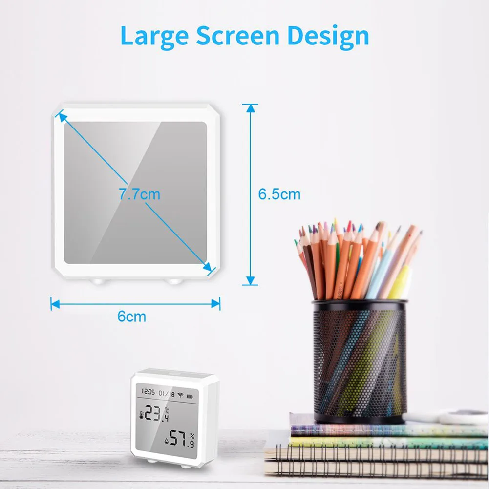 

High Accuracy WiFi Hygrometer Thermometer Remote Monitoring, LED Display, App Alerts, Intelligent Linkage Control