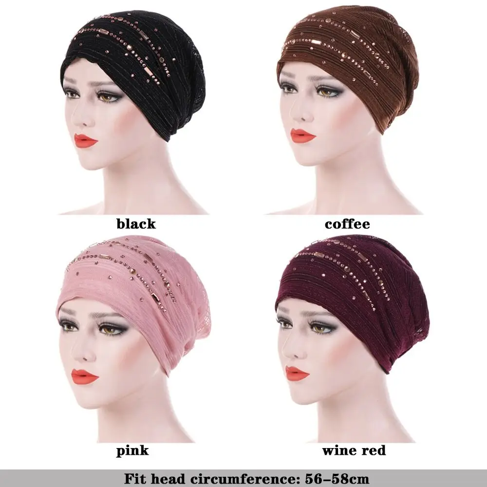 Summer Thin Lace Chemo Cap Turban Muslim Turbantes Wrap Inner Hijab Caps Headbands