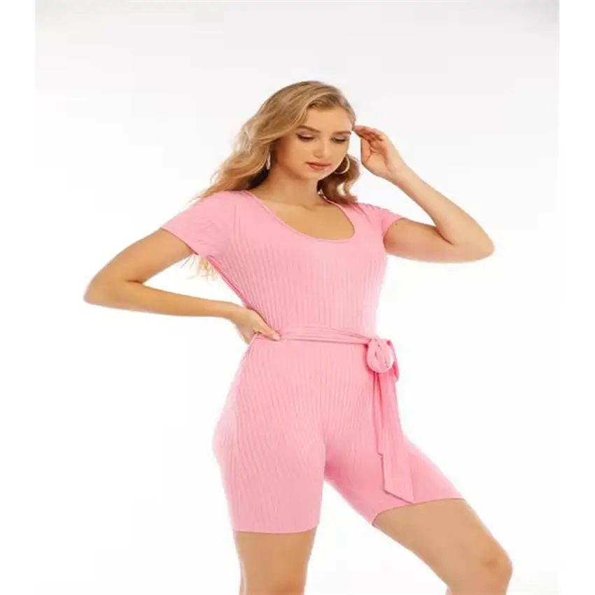 

Elastic Tight ort Sweated Clothes Tirts Tops Low Waist Long Pants Polyester Fiber Summer 202 Ladies Faion