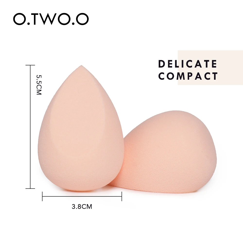 O.TWO.O 2pcs/set Soft Sponge Makeup Smooth Blending Face Liquid Foundation Concealer Cream Cosmetic Puff Heart -shape Box 4Color