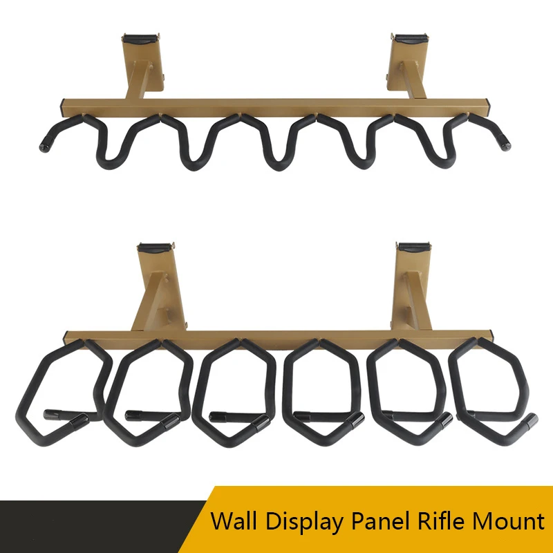 Wall Display Panel Rifle Mount, Equipped with Bracket Protective Rubber Cover, Easy Installation