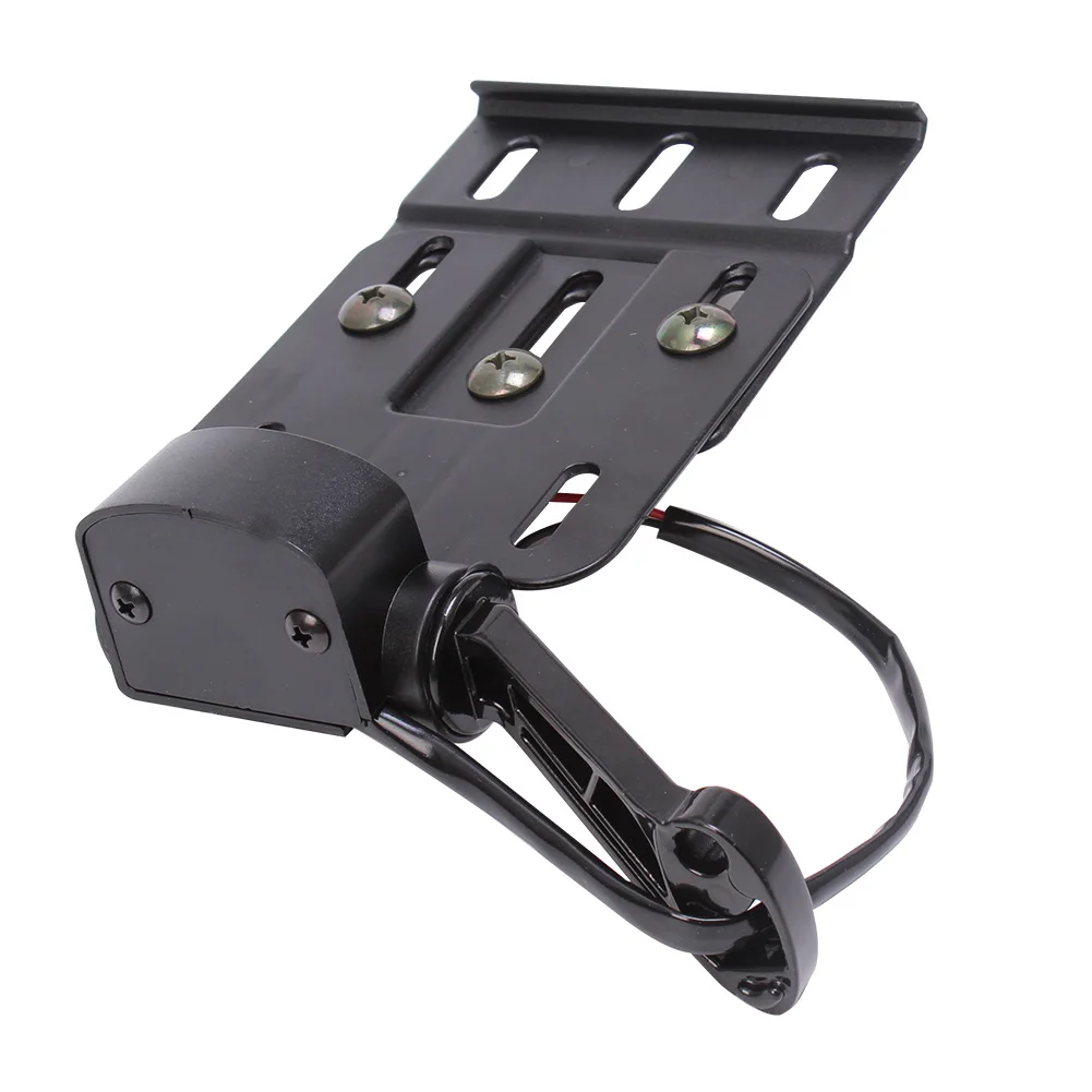 Motorcycle Telescopic Folding LED Light Side Mount License Plate Holder For Harley Dyna Sportster 883 1200 XL 07-16