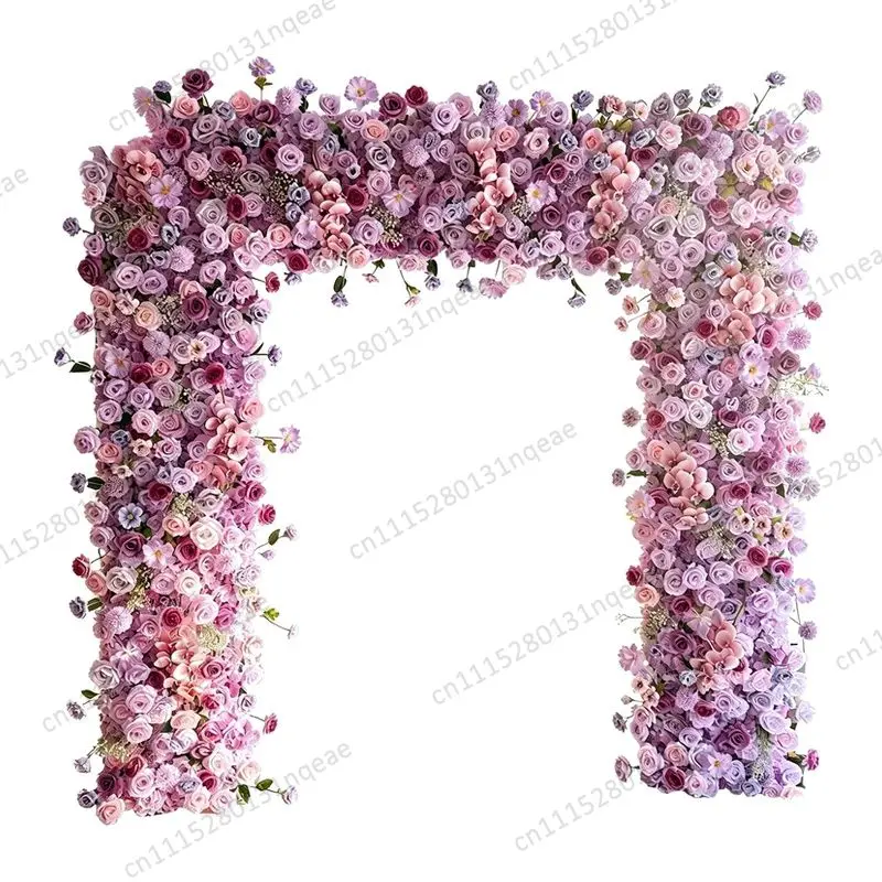 3D Simulation Square Silk Cloth Flower Arch 6 Feet Wide Wedding Interior and Exterior Decoration Durable and Environmentally