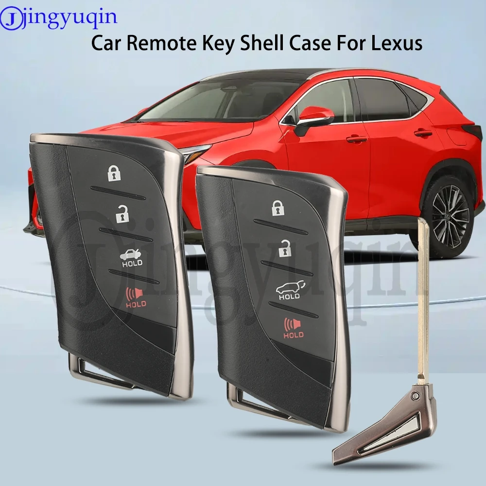 

jingyuqin 4 Buttons Car Remote Key Shell Case For Lexus LX600 NX250 NX350 LS500 NX F LX RX Replacement Fob