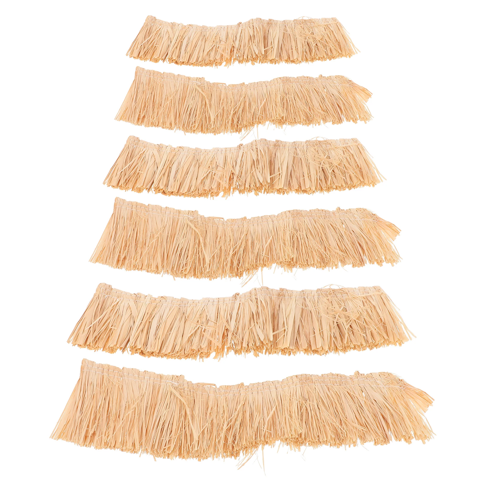 

6 Pcs Micro Landscape DIY Materials Decorative Straw Artificial Hay Thatch Mini Roofing Decoration