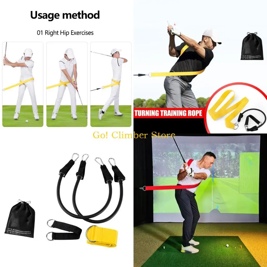 

Q84C Golf Swing Trainer Resistances Band Flexibility Elastic Tennis Training Strap for Athletes Of Various Levels