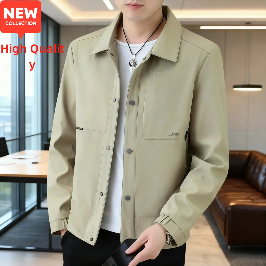 

Men's All-Season Overcoat - Tailored Trench Style for Urban Commute & Office WearTailored Workwear Jacket