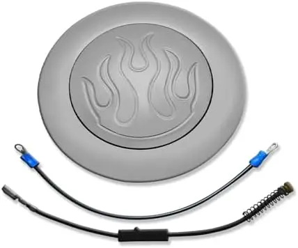 

Chrome Aluminum Flamed Horn Button for GM 1967-1994, 9-Hole Steering Wheel