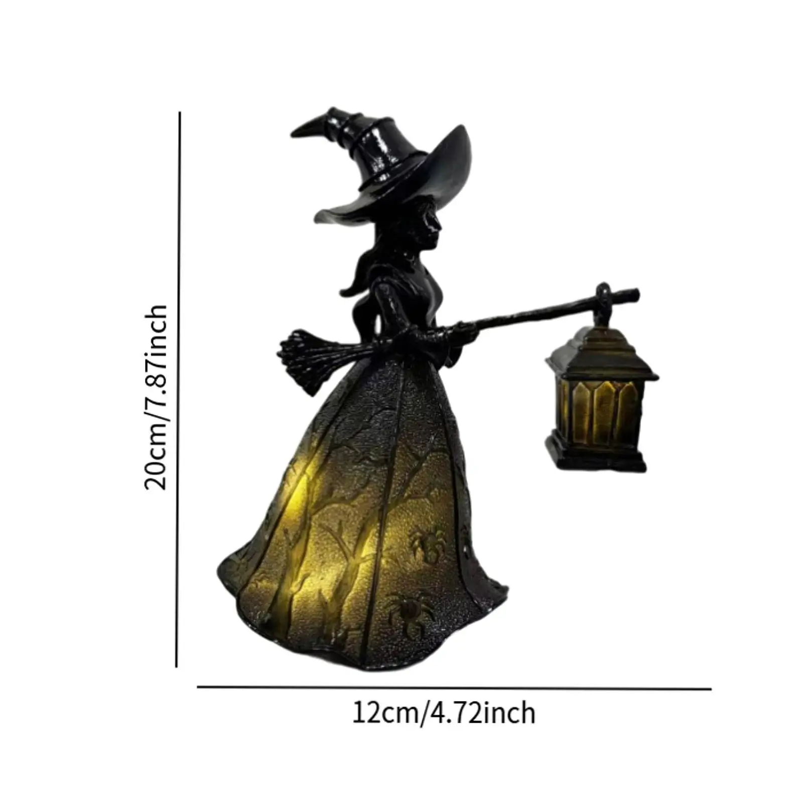 Halloween-Hexenlampe, gruselige dekorative Hexenstatue für Schlafzimmer, Büro, Party