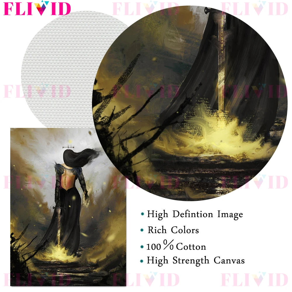 صعود قزم الساحرات خمر الرسم على لوحات القماش الجدارية معالج سحري داكن ملصق فني وطباعة لغرفة المعيشة ديكور غير المؤطرة