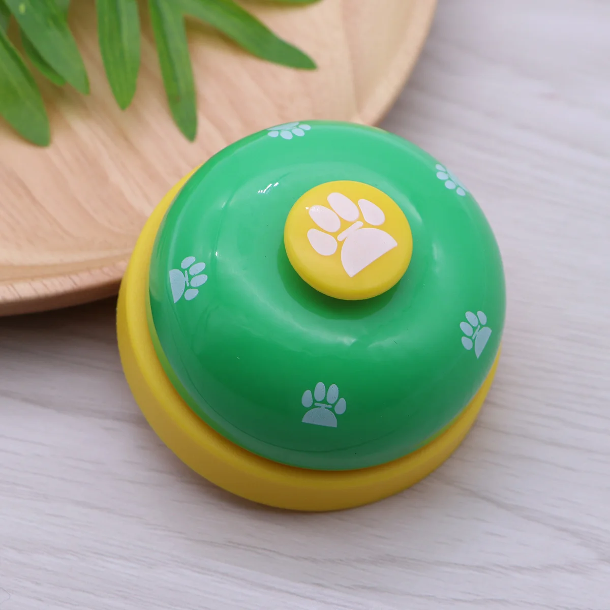

Pet Training Bells For Dogs Flat Wide Button Loud Sound Easy Training Device Puppy Outdoor Communication Green Yellow