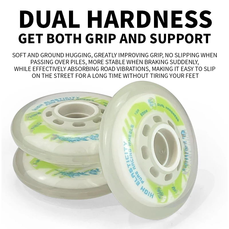 OEM Inline Hockey Skate Wheels Professional Premium PU Polyurethane Abrasion Resistant Durable Soft High Grip Hockey Wheels