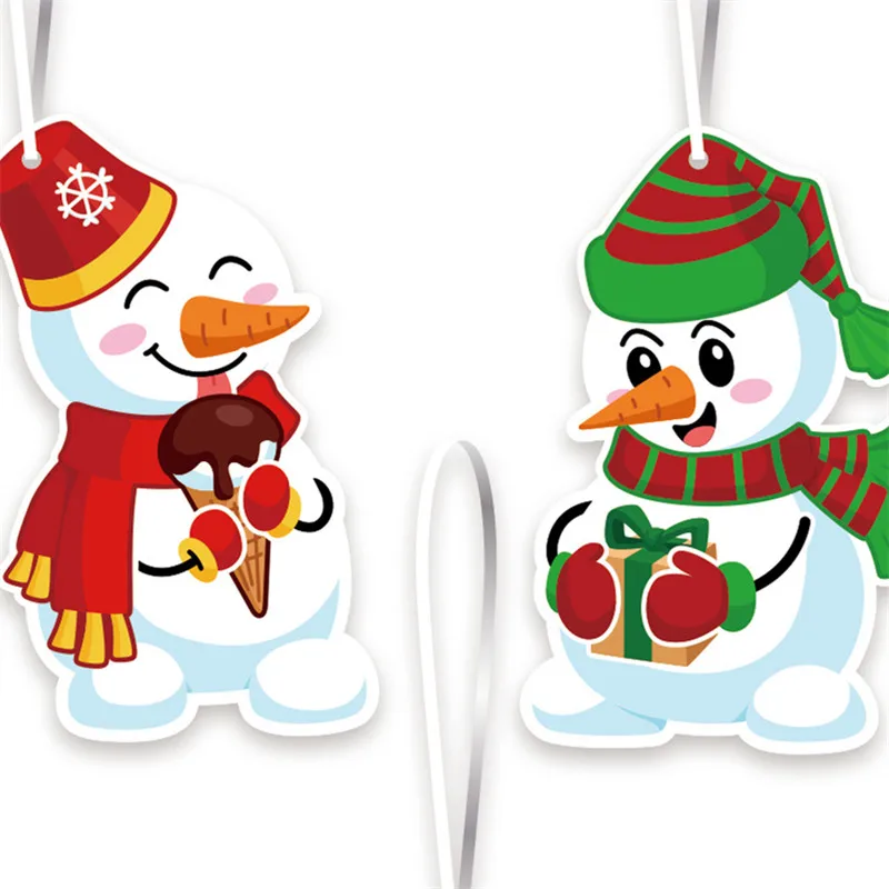 

24 Sets Make Your Own Stickers Arts And Craft Kit Winter Christmas Snowman Craft Kits DIY Ornaments Decorations