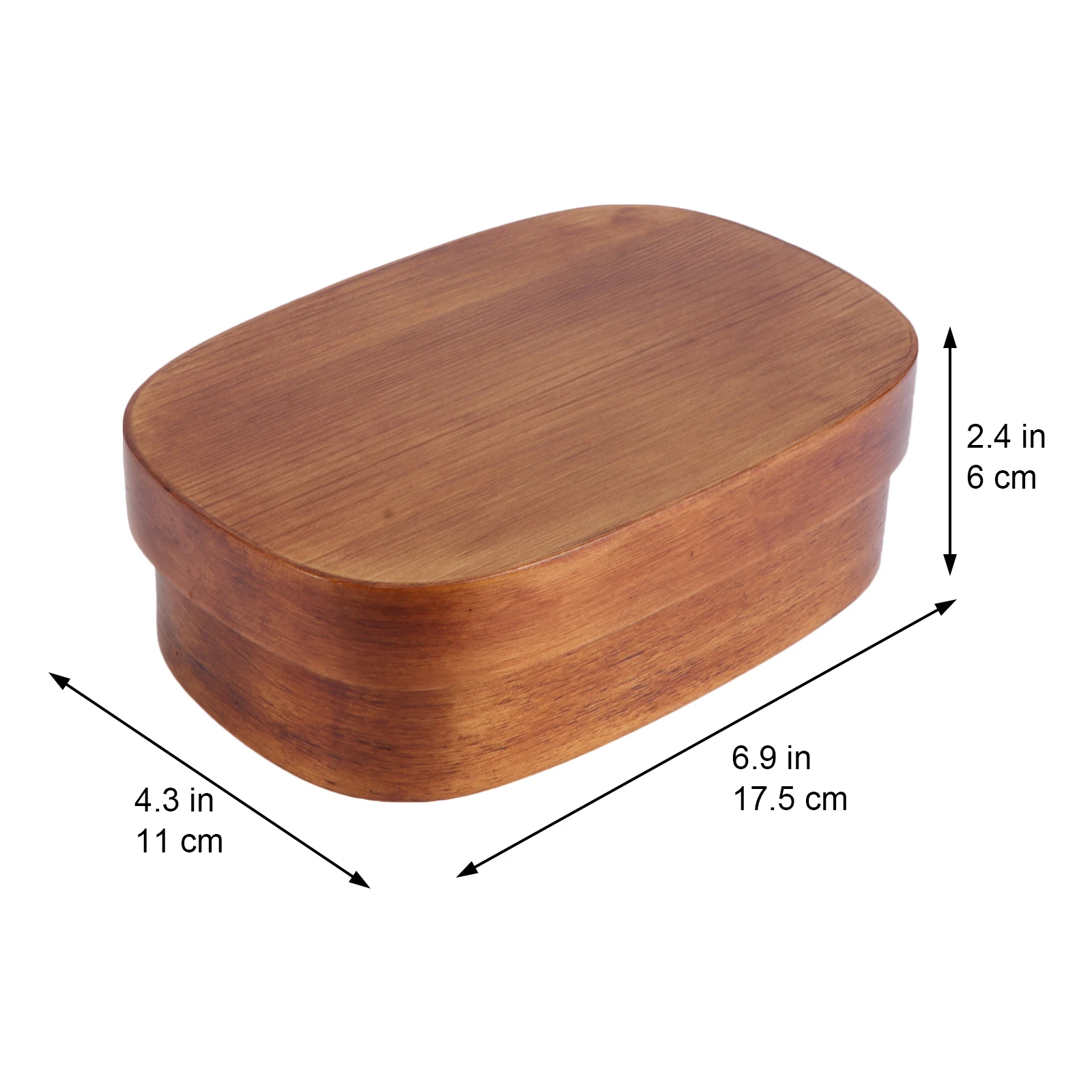 

Lunchbox Wooden Japanese Natural Wood Eco-friendly Sushi Box Portable Food Storage Container(Coffee,Long Clause)