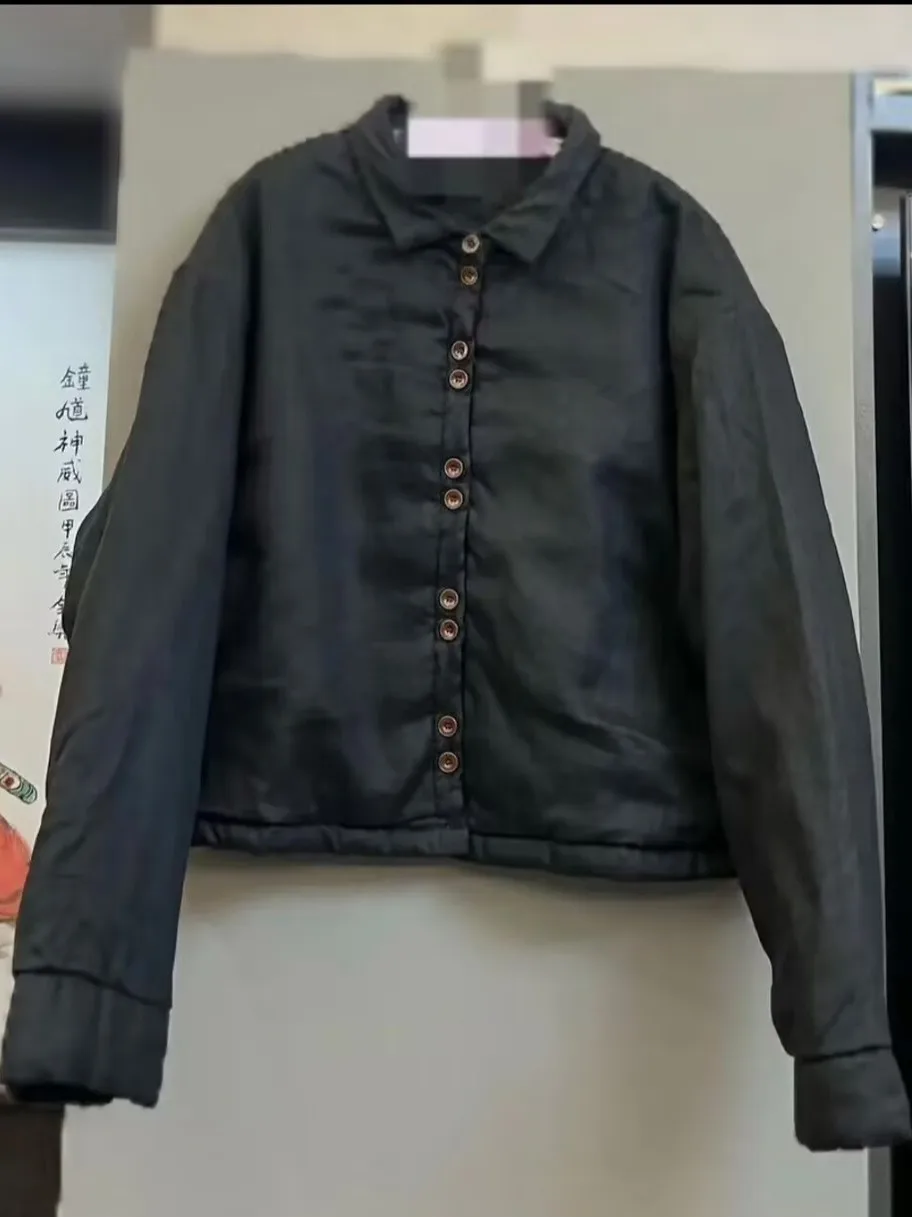 

Женская тонкая хлопковая куртка свободного кроя, длинная све, осень-зима, модная цветная утягивающая хлопковая куртка, новинка 2025, Sle