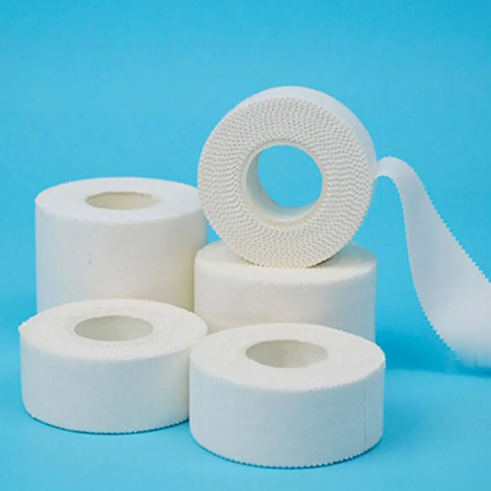 2.5/3.8/5cm 9.1Meters Sport Athletic Waterproof Cotton White Boxing Adhesive Tape Strain Injury Support Sport Binding Bandage