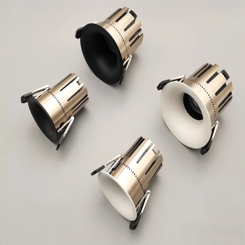 LED recessed wall-mounted bezel-less anti-glare eye-friendly home living room main light deep cup anti-glare