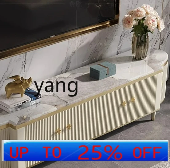 

LMM light luxury TV cabinet coffee table combination modern Italian high-end living room bedroom marble floor cabinet