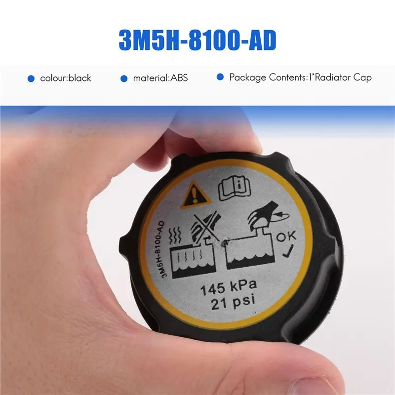 Tank/Radiator Cap For Ford/Focus/Fiesta/C-Max/Mondeo/Transit 1301104 3M5H-8100-AD