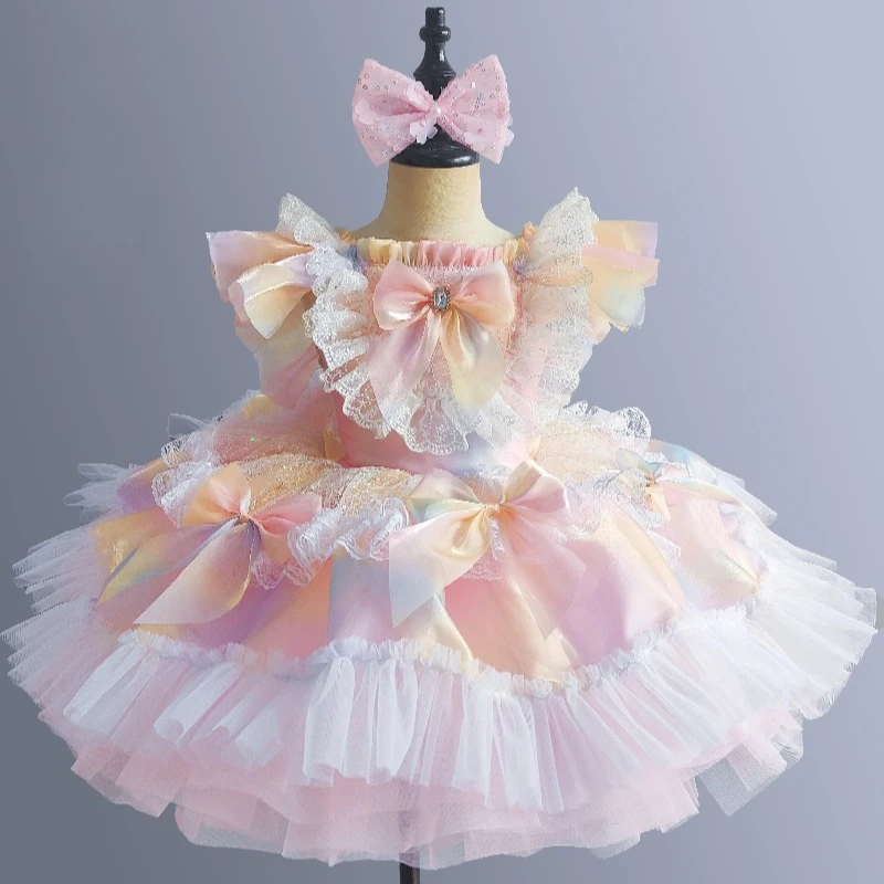 Classic Professional Ballet Tutu Dancewear Kids Girls Swan Lake Ballet Pancake Tutu Ballerina Party Dance Costumes Outfits