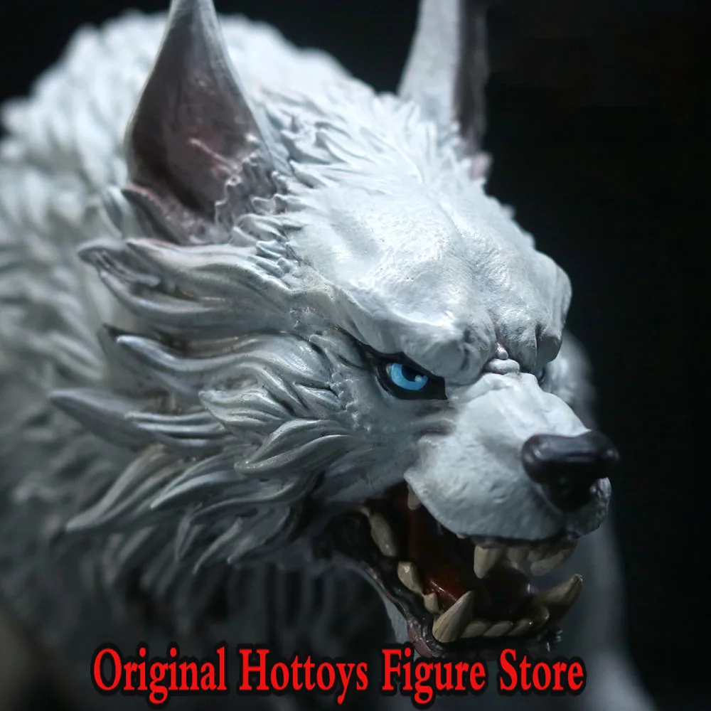 FishToys 1/12 Soldier Giant Wolf Mount Metal Blade Normal Battle Damaged Double Head Sculpture For 6-inch Action Figure Model