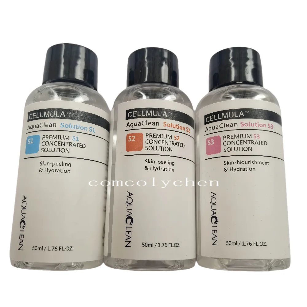 Solución Facial de exfoliación limpia en agua, 50ml, S1 S2 S3, para Hydra Dermoabrasión, cuidado de la piel, belleza, eliminación de espinillas y arrugas