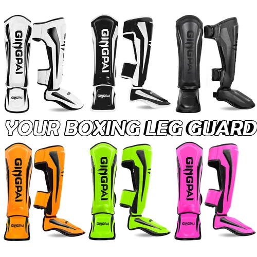 Protector de piernas Sanda de boxeo con parte trasera gruesa, Protector de espinillas Muay Thai para adultos, lucha tibial profesional para piernas para niños