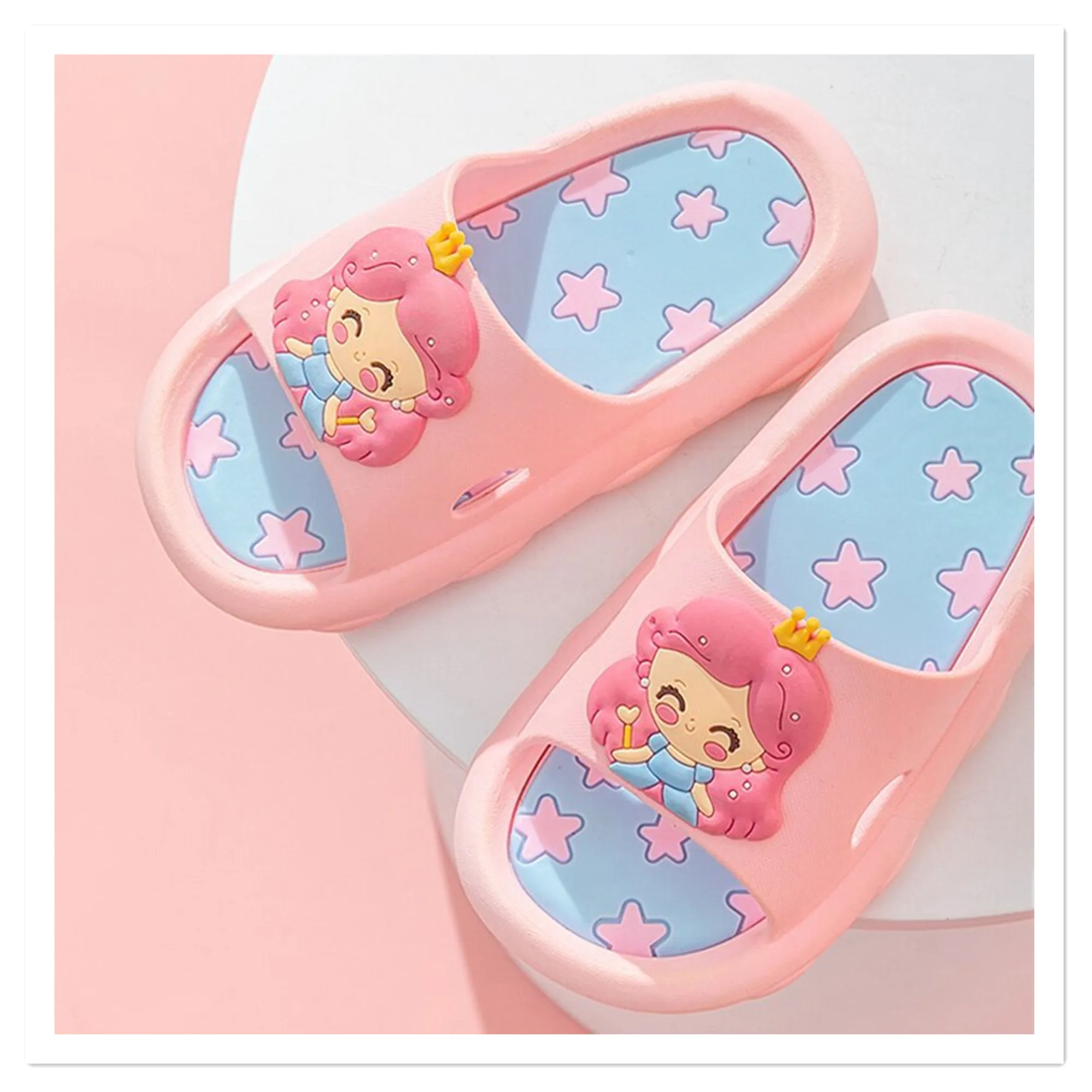 

Children's slippers, cute cartoon for summer boys and girls, anti slip soft sole for household use, wholesale of summer sandals,