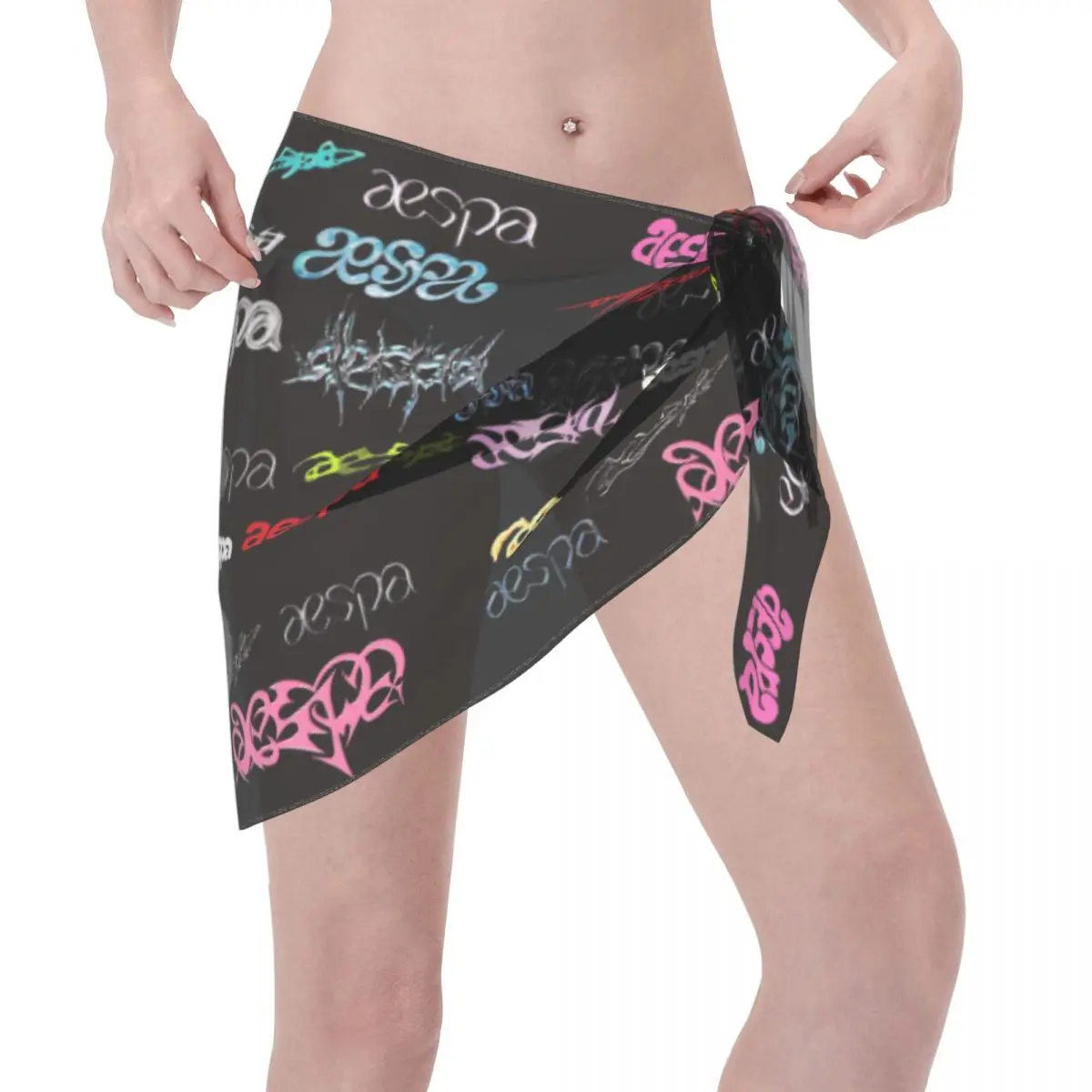 Custom For Swimwear A-Aespas Women Short Sarongs Beach Wrap Women Beach Bikini Wrap Hip Hop Sarongs Swimsuit Cover up