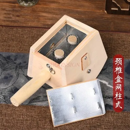 Cervical vertebra moxibustion box knee joint leg foot moxibustion moxibustion portable moxibustion household wooden general body