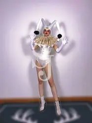 White women singer stage dance clown atmosphere  costume headwear Bar festival party gogo show business performance clothes
