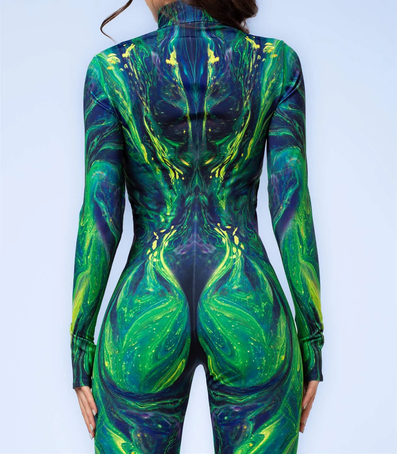 Bunte Punk-Regenbogen-Bodysuits für Halloween, Feiertagspartys, Cosplay, Elastisches Kostüm, Jumpsuit, Romper, Damen-Aerial-Yoga-Anzug, Zentai – Detail 27