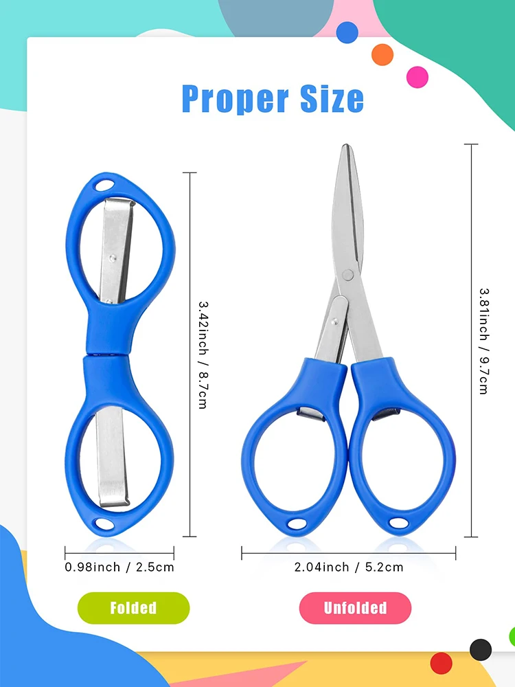 50Pcs Mini Stainless Steel Multi Purpose Pocket Scissors Foldable Scissors