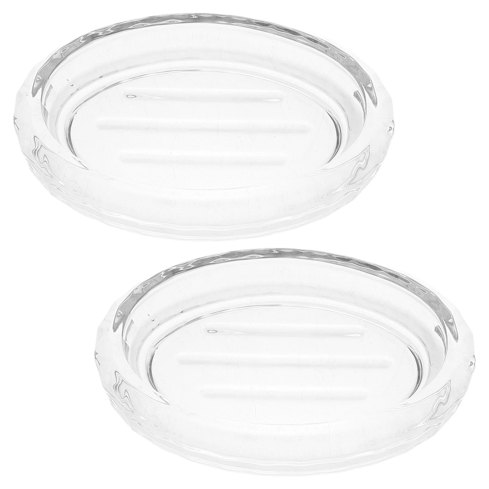 

2 Pcs Travel Soap Case Box Draining Dish Container Clear with Cover Homemade Packaging Decorative Transparent