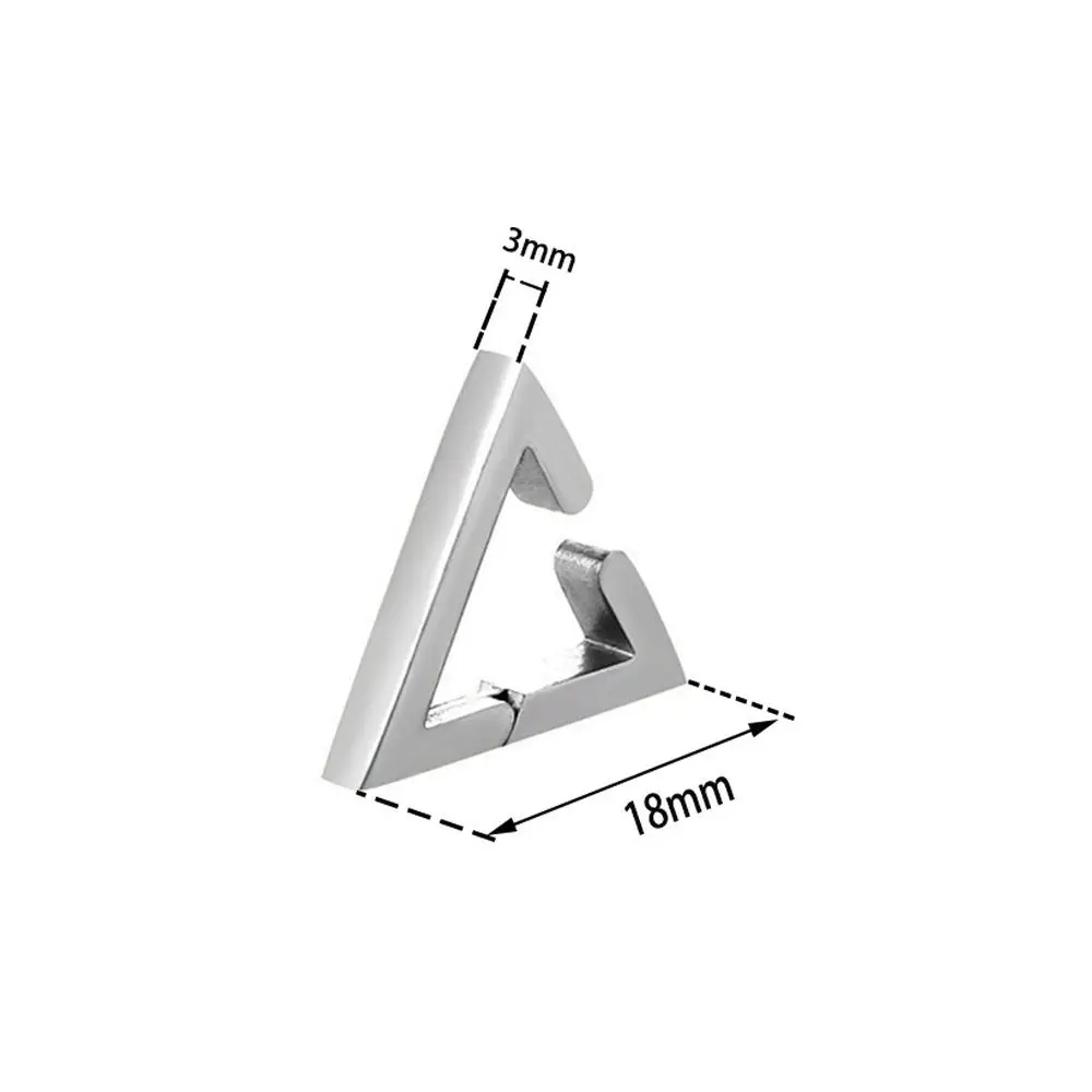 Sweet Vintage Punk Stainless Steel Temperament For Men Women Ear Clip Clip On Earrings Korean Ear Cuff Triangle