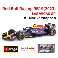 Bburago 1:43 2023 Las vegas RB19 #1 #11 Red Bull F1 Racing Formula Car Static Simulation Diecast Alloy Model Car