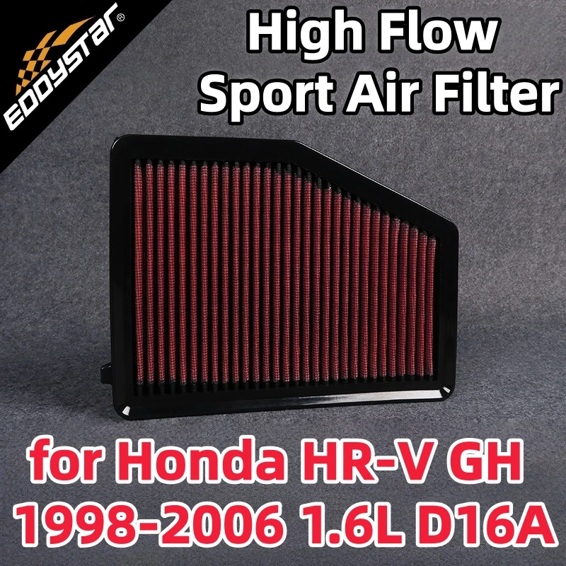 

Спортивный воздушный фильтр с высоким расходом для Honda HR-V GH 1998-2006 1,6 л D16A Моющиеся гоночные впускные фильтры