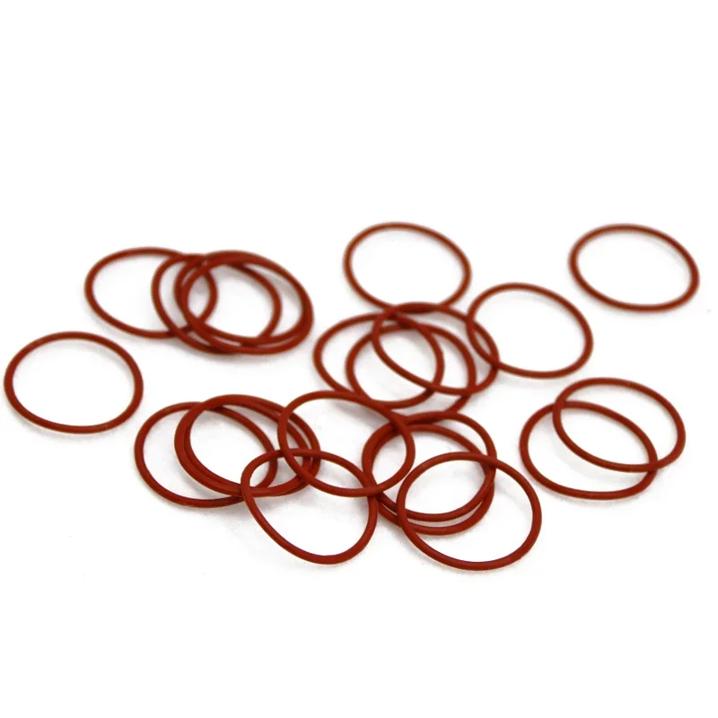 VMQ Kırmızı Silikon O-Ring OD 10-80mm Kalınlık CS 3/3.5/4/5mm Gıda Sınıfı Sızdırmazlık Halkası Su Geçirmez ve Yalıtımlı Conta Yıkayıcı