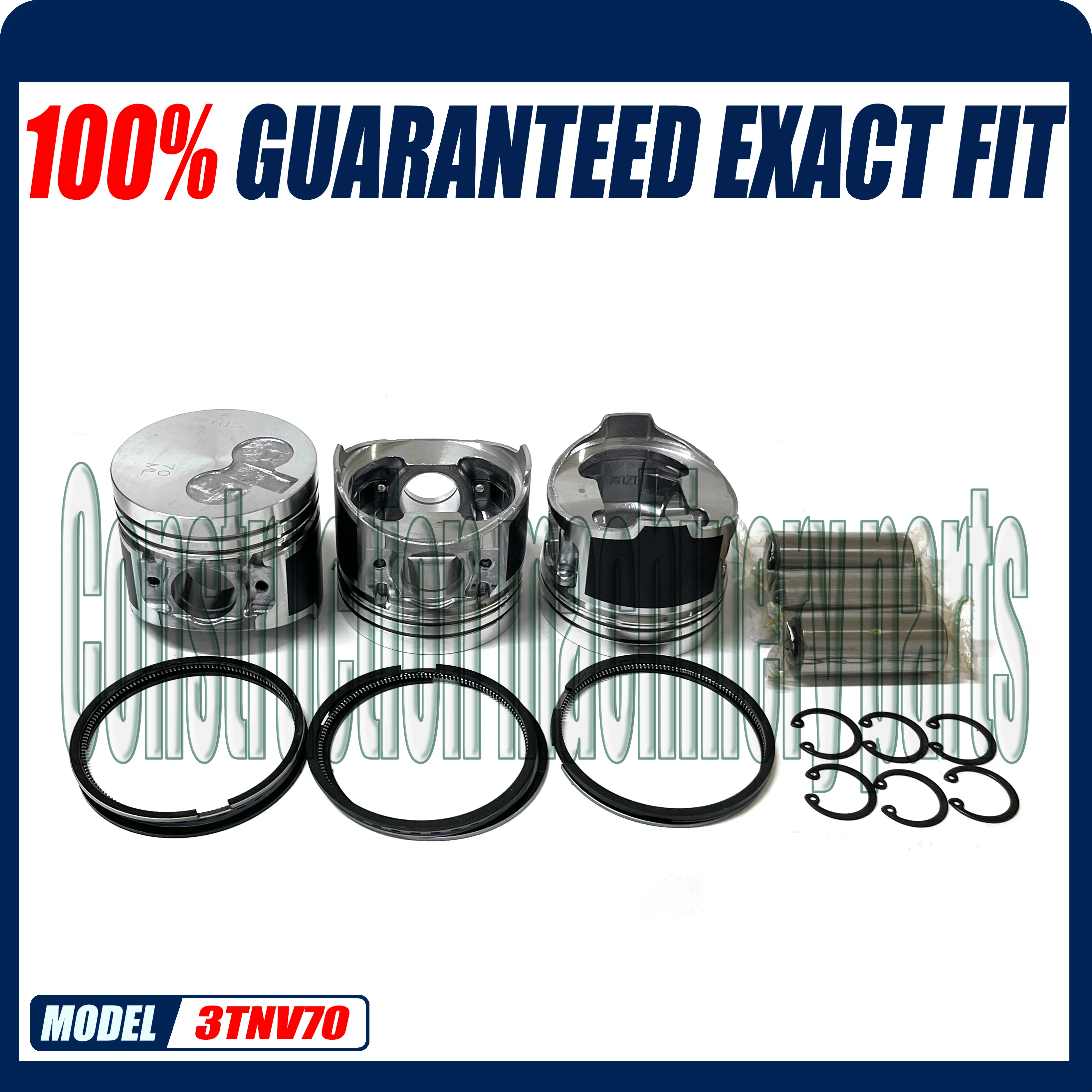 New In Stock Piston Kit And  Ring Set STD for Yanmar 3TNV70 Engine