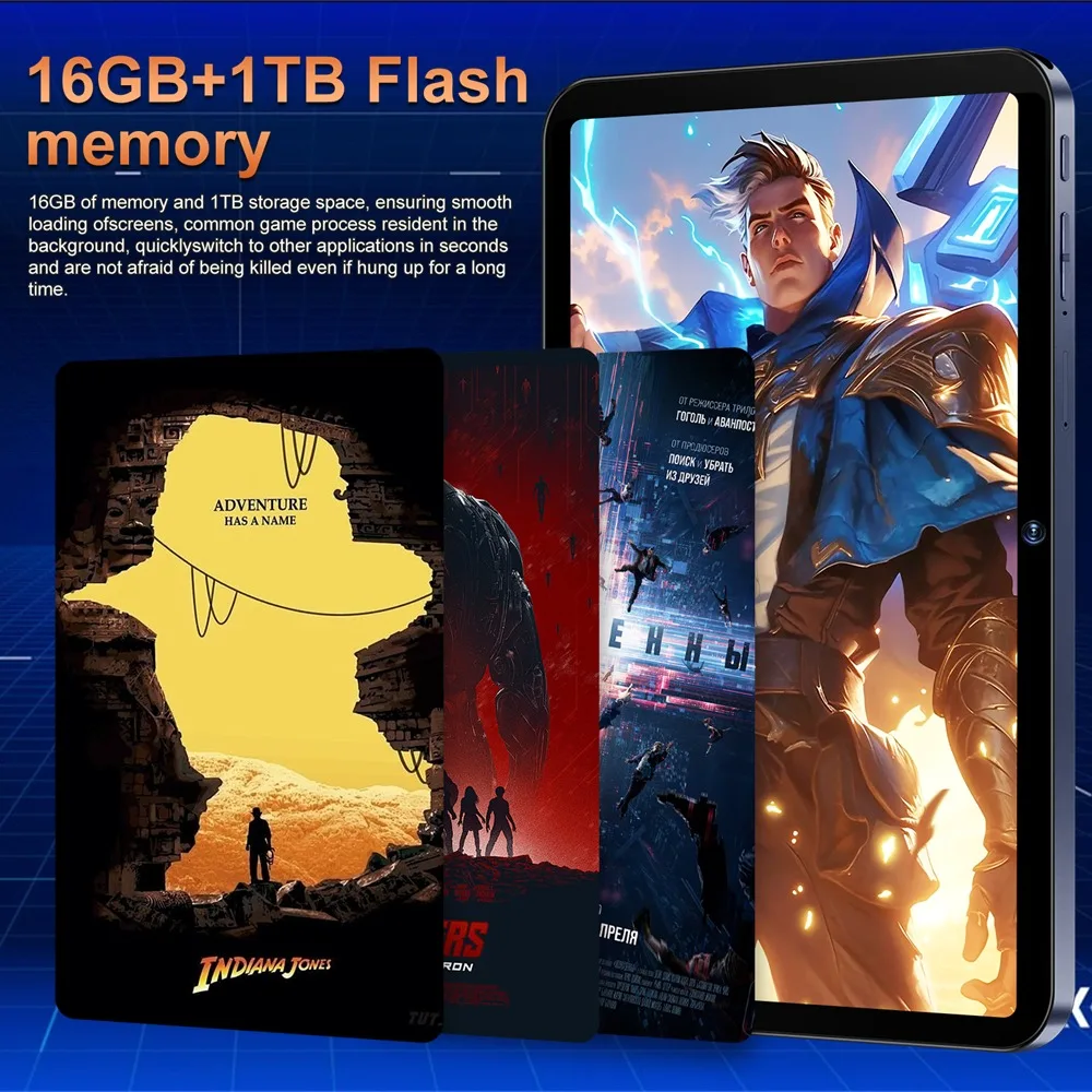 CHOTOG Pad 7s Pro Tablet Android 15 Tab PC 10.1 Inch 16+32MP Camera 22GB+2TB 10000mAh Battery Face Unlocked Wifi GPS Global Version Tablets For Children's Kids Gifts