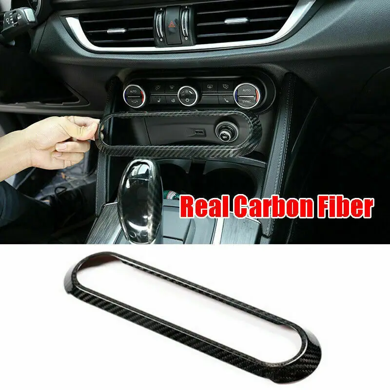 

Real Carbon Fiber Air Condition Trim Cover Fit for Alfa Romeo Giulia 2017-2020